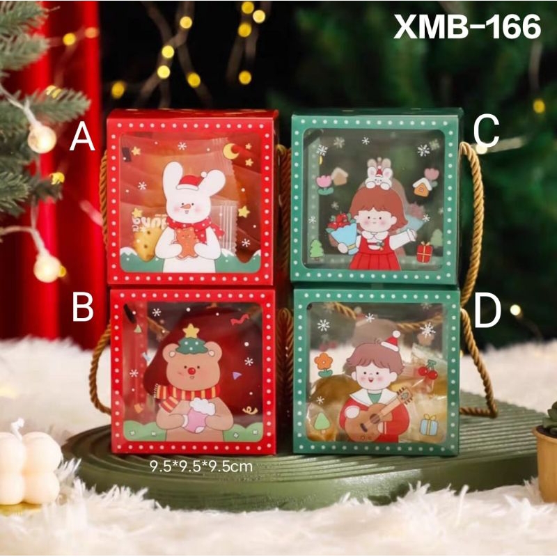 XMB-166 (A/B/C/D) Box Mika Motif Natal Packaging Natal Box Jinjing | Box Packaging