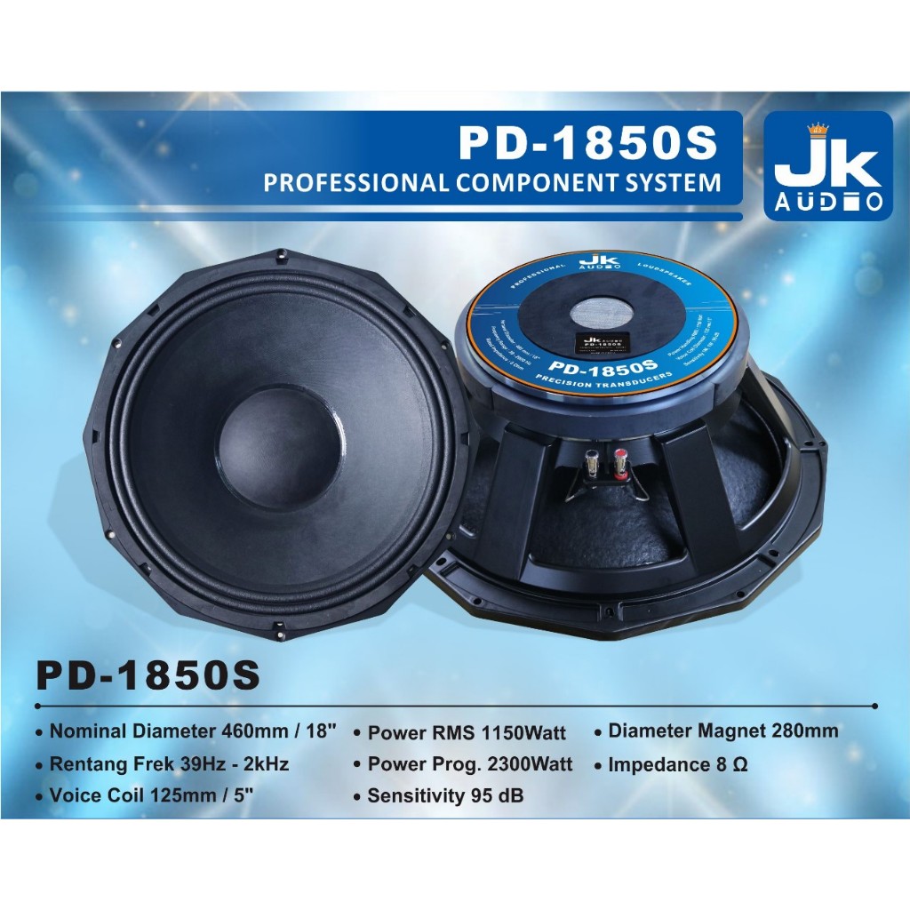 Speaker PD 1850 Sub JK Audio Speaker 18 inc