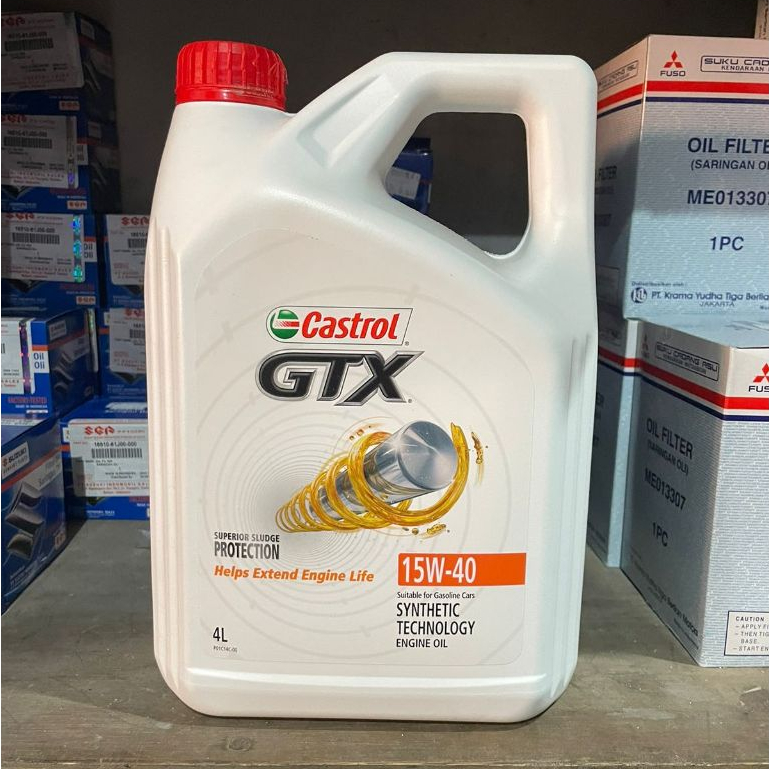 KMD | Oli Castrol GTX 15W - 40 / Oli Mesin Mobil Bensin /Oli Castrol 4 Liter / Oli Castrol 15W 40 / 