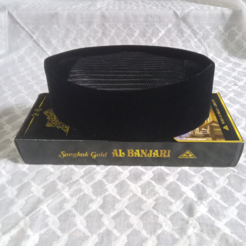 Peci Songkok/Kopiah Songkok Hitam/Songkok Polos Full Ac/Al Banjary Tinggi 8