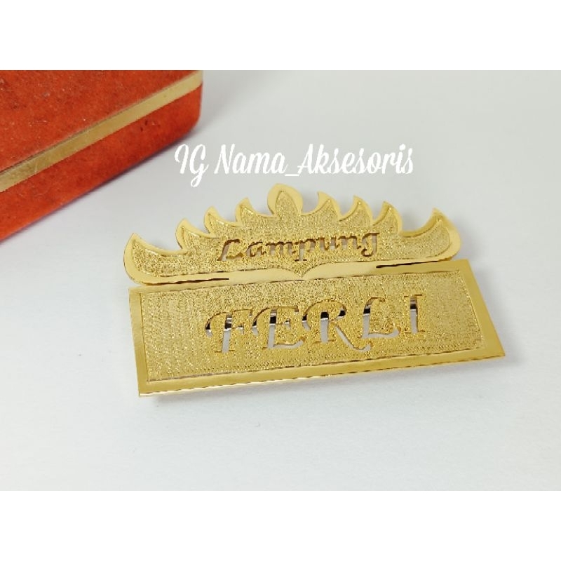 (hrga promo)Bros pin siger Lampung lapis emas