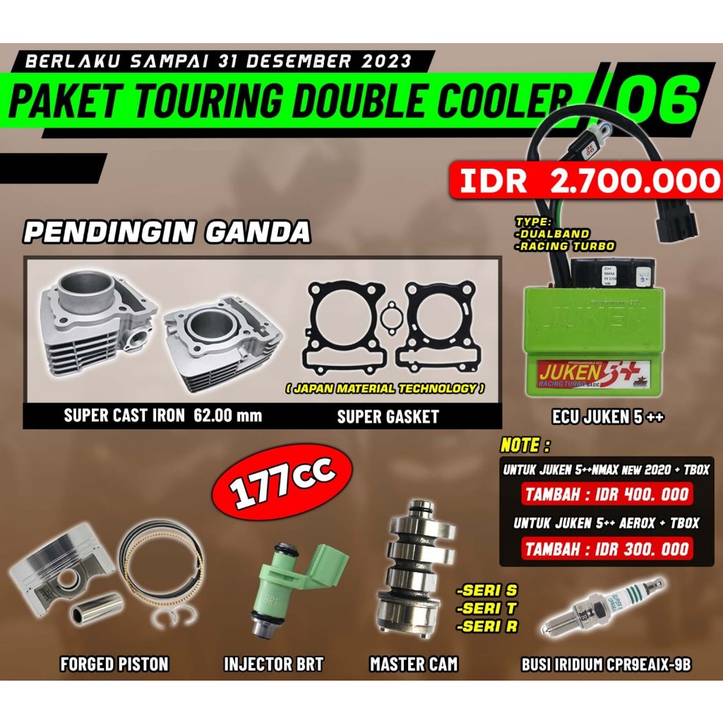 PAKET BORE UP NMAX 9 | 177 CC | BRT