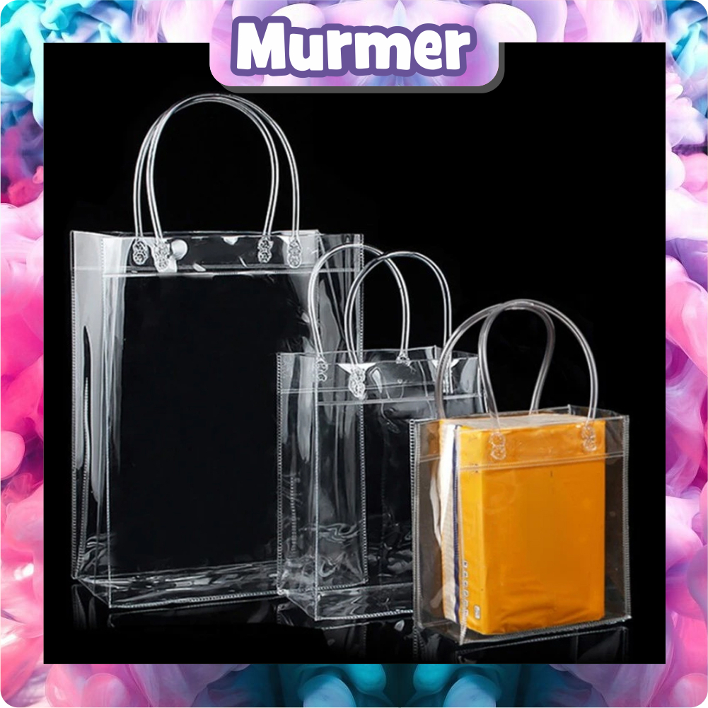 MurmerOfficial Tas Mika PVC Polos | Goodie Bag Hampers | Gift Bag | Goody bag | Godiebag | Tote bag 