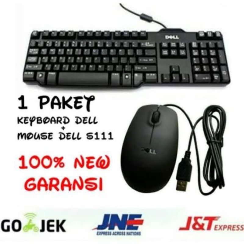 PAKET KEYBOARD DELL 8115 + MOUSE DELL S111 1 SET WIRED KEYBOARD DAN MOUSE