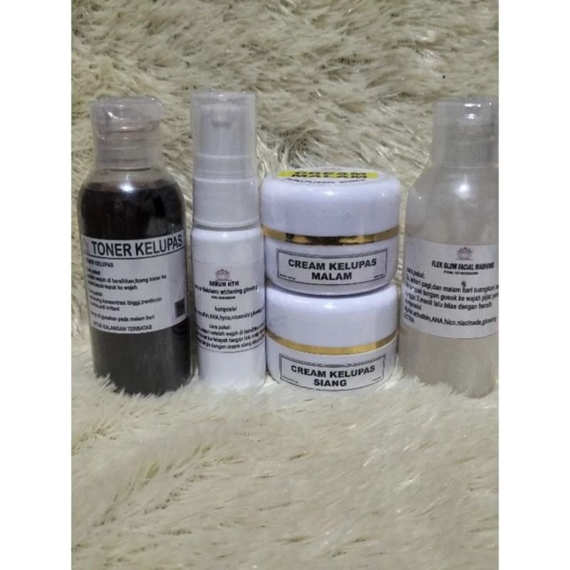 Paket glowing skincare/pemutih wajah/cream kelupas
