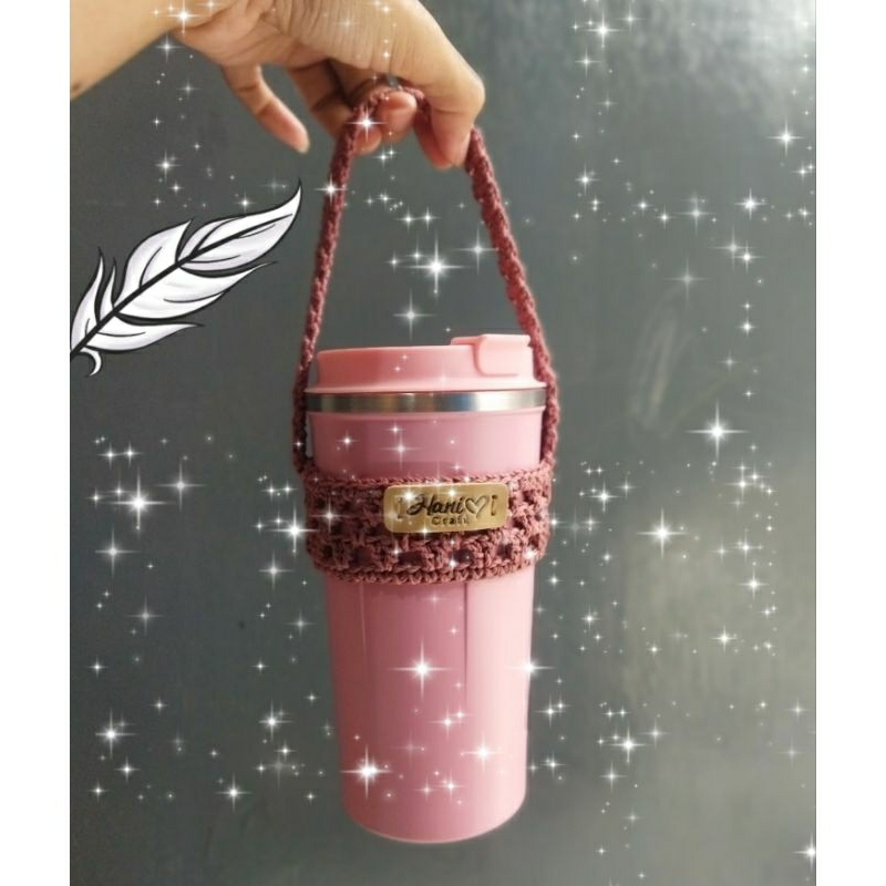 Cup holder botol rajut/tumbler holder