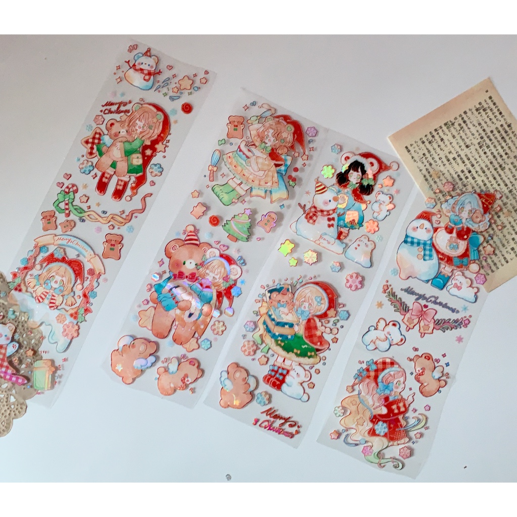 

[Sample] Merry Girl Christmas HOLO and PET Tape