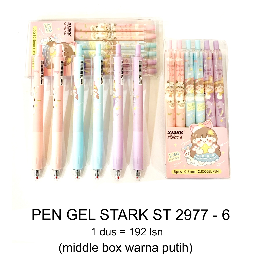 

Stark Pulpen Pen Gel Alat Tulis Kantor ST-2977 (6 pcs)