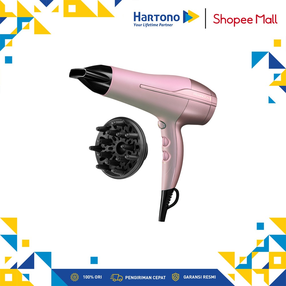 Pengering Rambut Remington D5901 Coconut Smooth - Hair Dryer