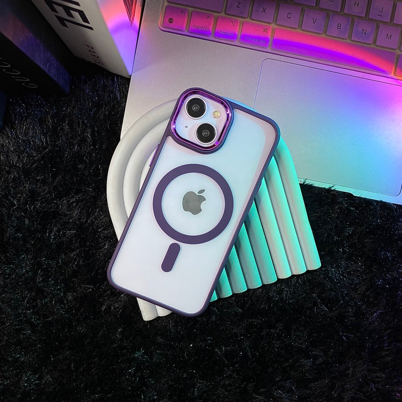 Clear Case Magsafe Full Cover Akrilik IPHONE X XS XR 11 12 13 14 14+ PRO MAX PLUS Magnetic Case Beni