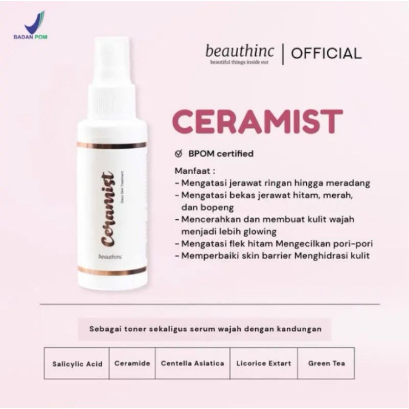 PROMO Ceramist Beauthinc 3IN1 Toner - Face Mist - Setting Spray