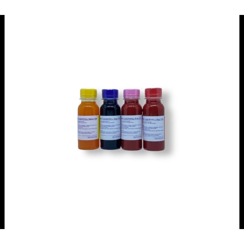￼Liquid Carophyll Blue Pink Red Yellow Carophyll Cair 100ml Pigmen Pewarna Cair