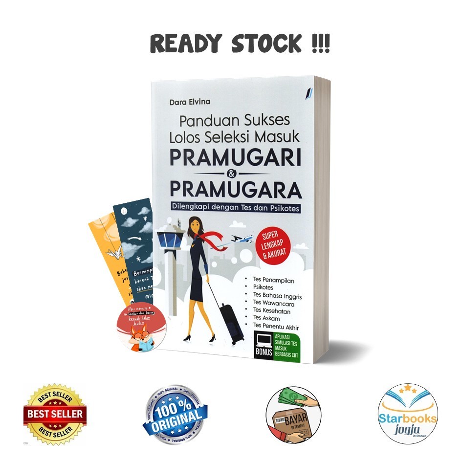 Buku Panduan Sukses Lolos Seleksi Masuk Pramugari & Pramugara - (Penerbit Jendela) Buku Karir