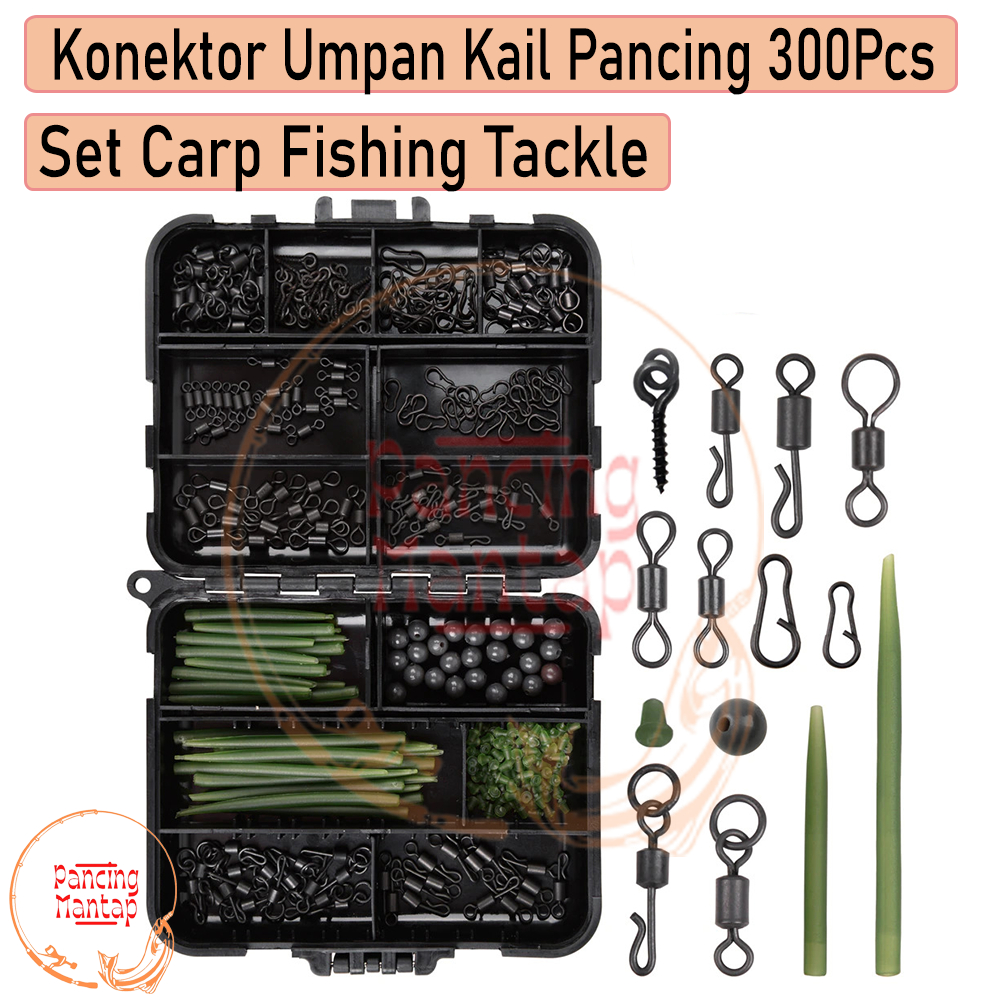 Konektor Umpan Kail Pancing Set Carp Tackle Kit 300PCS alat pancing pancingmantap
