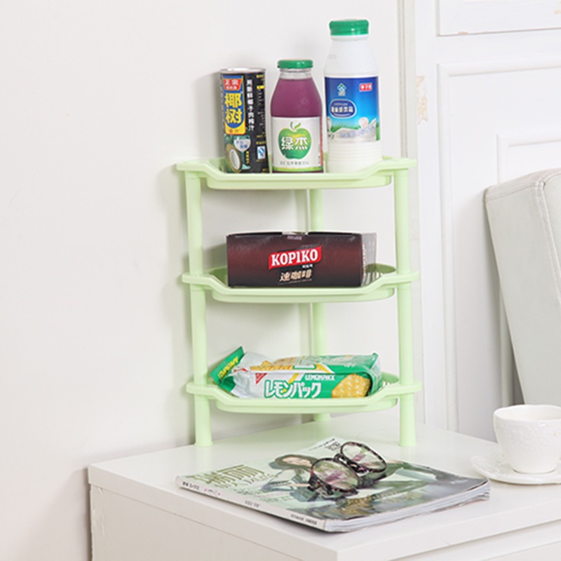 Rak Plastik Mini 3 Susun Serbaguna Keranjang Organizer Meja 3 Tingkat