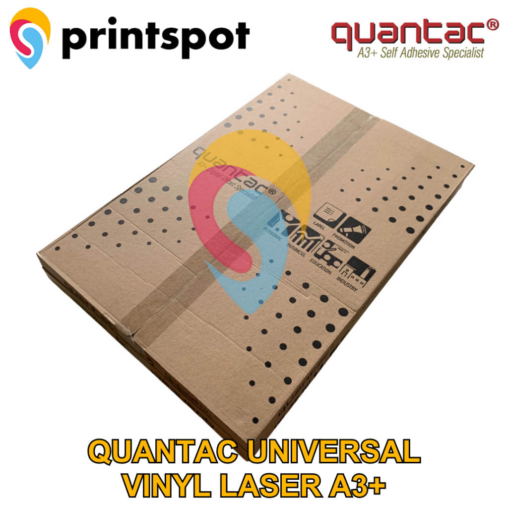 

Quantac UNIVERSAL Sticker Vinyl A3+ Stiker Digital Print Laser Toner - PACK