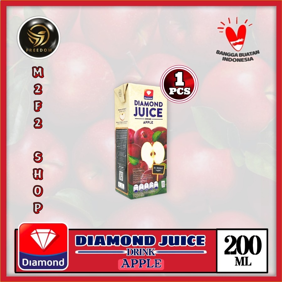 

Diamond Juice No Added Sugar Apple | Apel Kotak - 200 ml (Kemasan Satuan)