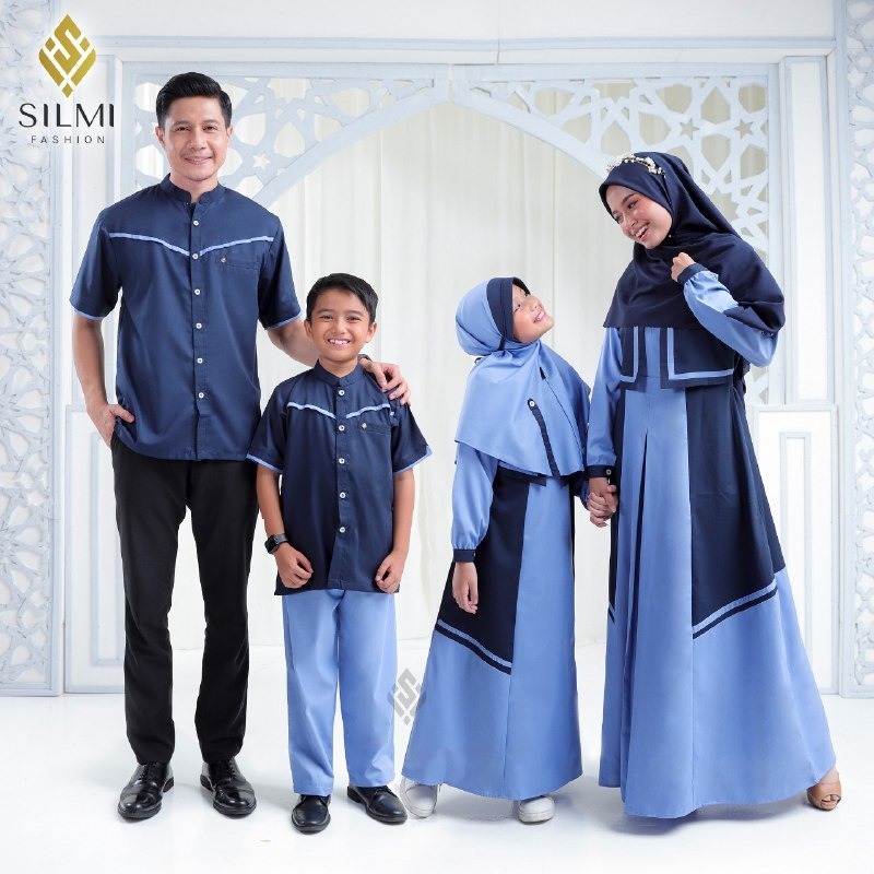SARIMBIT KELUARGA TERBARU 2024 COUPLE HARI RAYA DRESS BAJU BUSANA MUSLIM WANITA BUSUI SET HIJAB ANAK