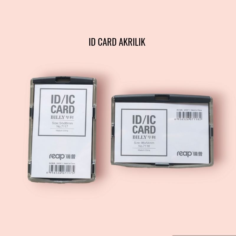 

Tempat Id Card Akrilik Potrait Holder Id Card Acrylic Vertikal Horizontal