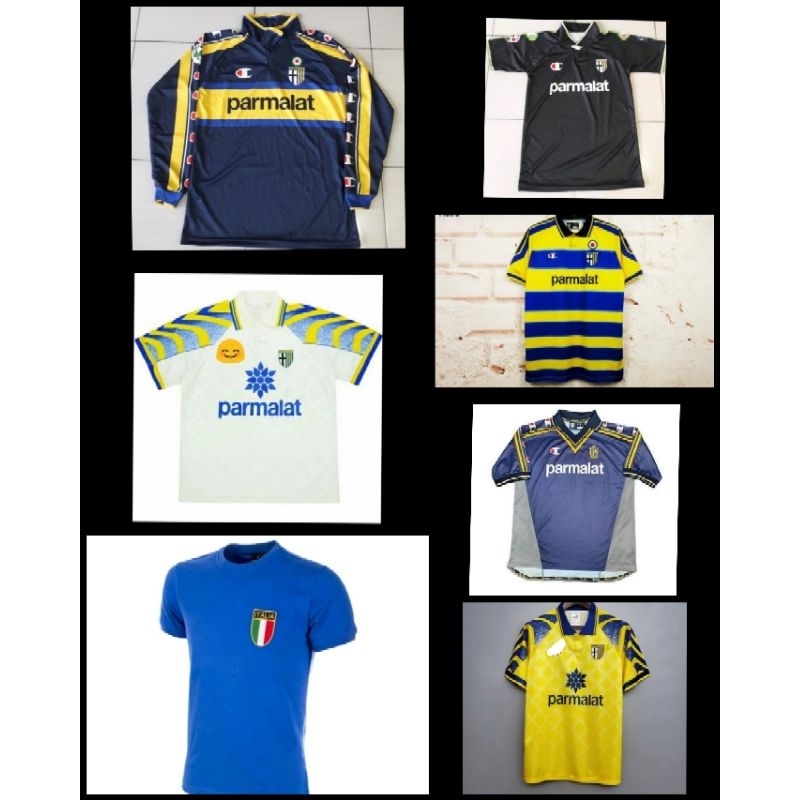 Jersey Italy 1968/Parma 1999/Parma 2000 Third/Jersey GK Parma 2003/Jersey Parma 1999/Jersey Parma 19