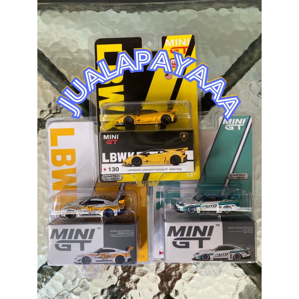 MINI GT 130 LBWK HURACAN MINI GT 491 LBWK R35 JAPAN DRIFT MINI GT AUTO