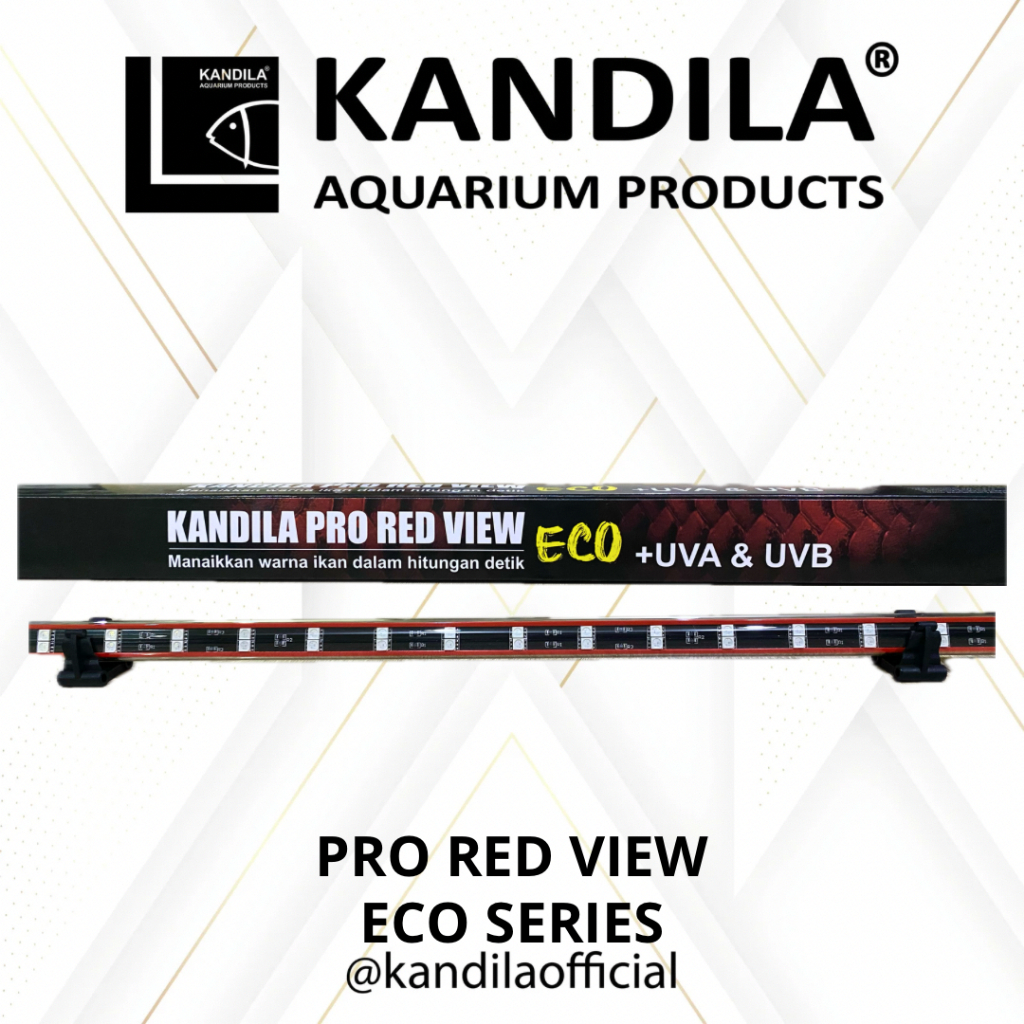 Kandila Official Pro Red View Eco Series T4 WRGB Lampu Celup Aquarium + UVA UVB