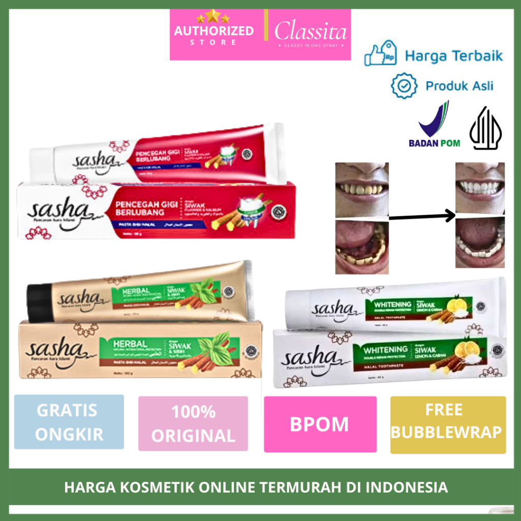 𝐂𝐋𝐀𝐒𝐒𝐈𝐓𝐀.𝐈𝐃 -  Sasha Pasta Gigi | Pasta Gigi | Sasha Pasta Gigi Siwak  | SASHA Pasta Gigi Siwak Penc