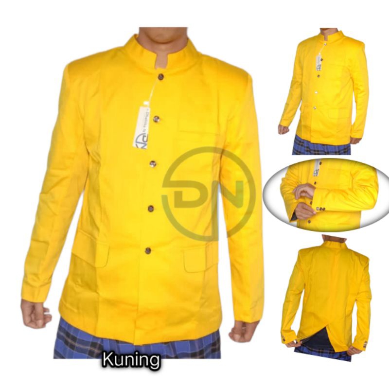 Jas Mandarin Pria Jasko Polos Model Terbaru / Jas Koko Pria Dewasa / Jas Shanghai Kekinian Paling Mu