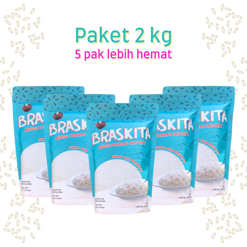 

BRASKITA Paket 2 kg | Beras Porang | Konjac Rice