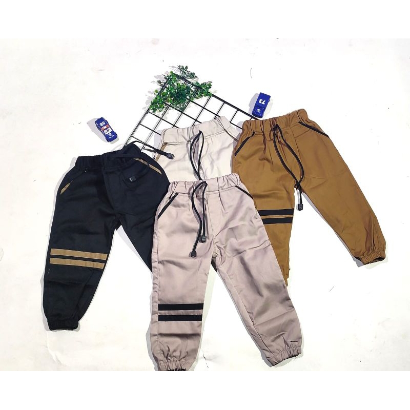 Celana Chino Panjang Jogger Anak 1-13tahun bahan katun drill