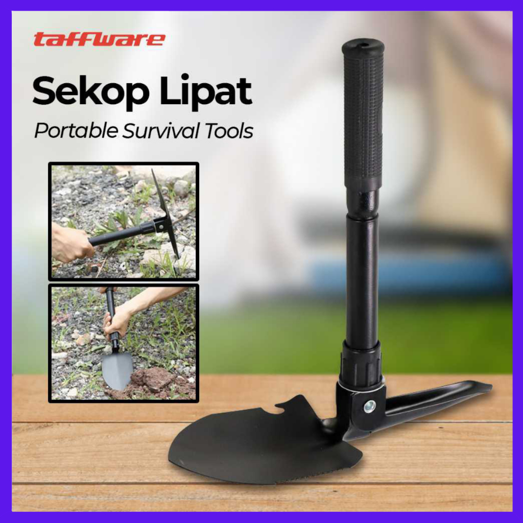 Pacul Sekop Lipat Militer Portable Survival Tools Survival Kit Outdoor Camping Army Alat Sekop Skop 