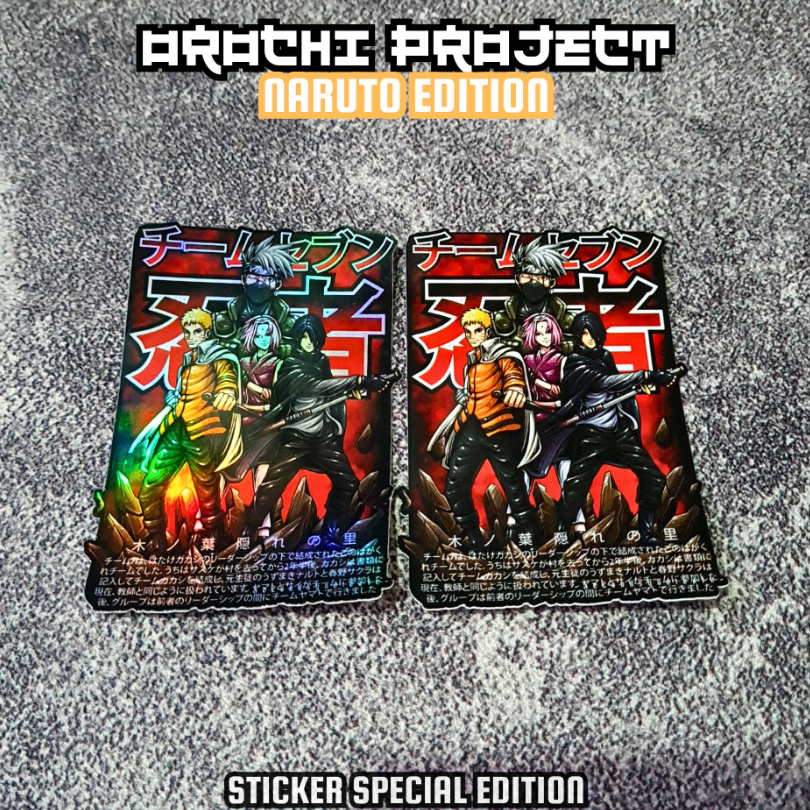 

Sticker Stiker Anime Team 7 Sasuke Sakura Kakashi Naruto Hologram Glossy Anti Air HP Laptop Tumbler Motor Helm