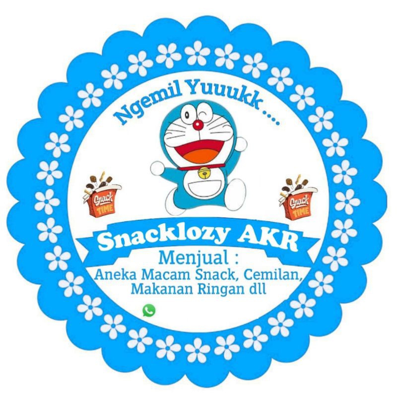 

STIKER PRODUK CEMILAN / SNACK MOTIF DORAEMON (Minimal order 100 buah)