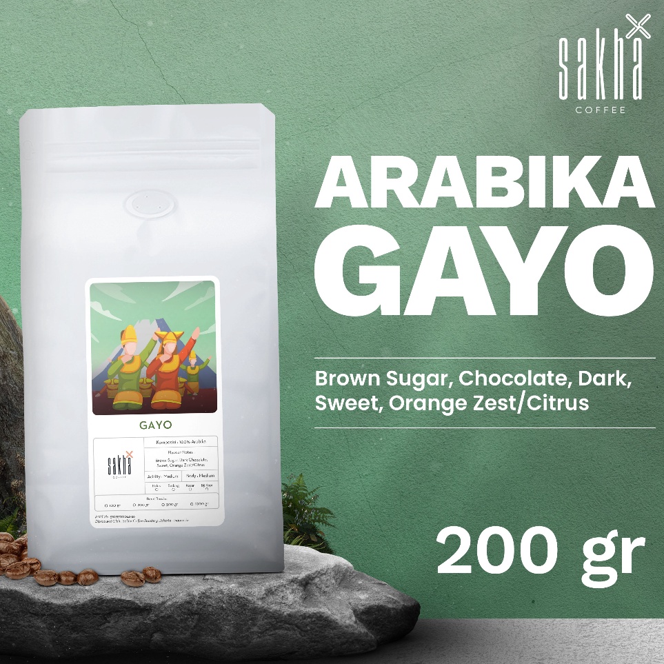 

Biji Kopi Bubuk Arabika Gayo Aceh Sumatra Arabica Coffee Beans Single Origin Grade 1 Coffe Roast Bean Espresso Dan Manual Brew Roaster 200 Gram Sakha Roastery