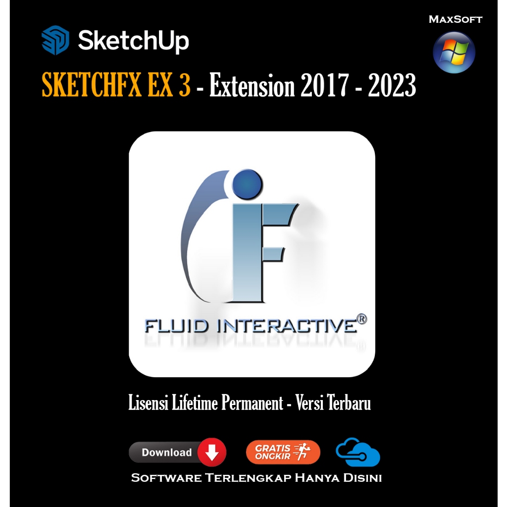 SketchFX EX3 [2023] Sketchup Extension Plugin Lisensi Permanen