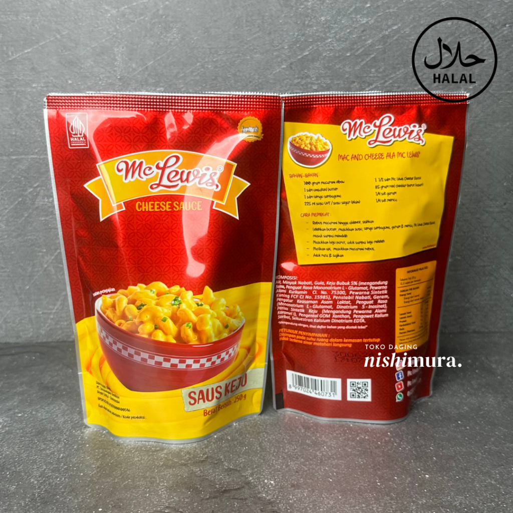 

MC Lewis Keju Saus Cheese Sauce Cocol Masak BBQ Halal Nishimurashop