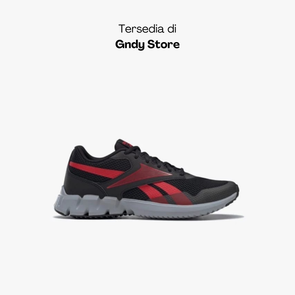 Sepatu Lari Pria Reebok Ztaur Run H67602 Black Red Men Running BNIB