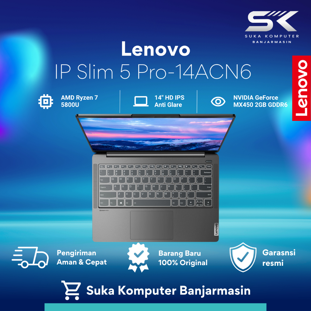 Lenovo IdeaPad Slim 5 Pro-14ACN6 /AMD Ryzen 7-5800U/16GB/512GB SSD