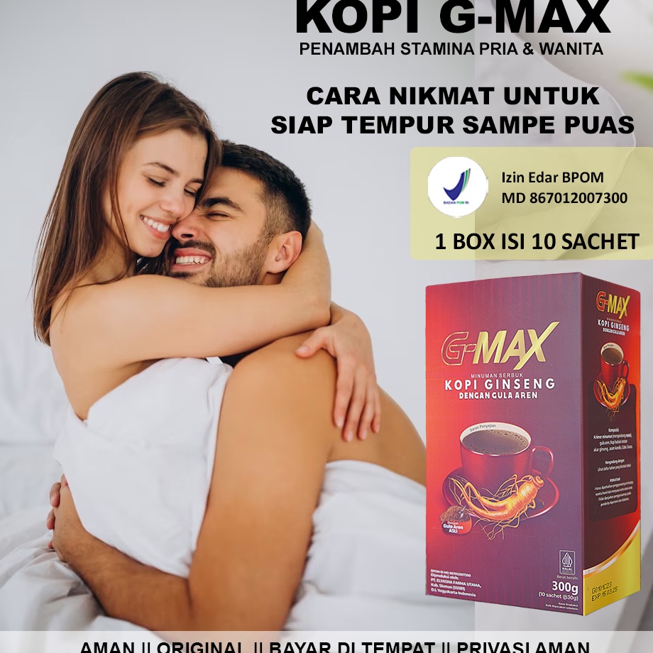

COFFE G MAX 1 box isi 10 sachet kopi kuat pria tahan lama original 100% BPOM