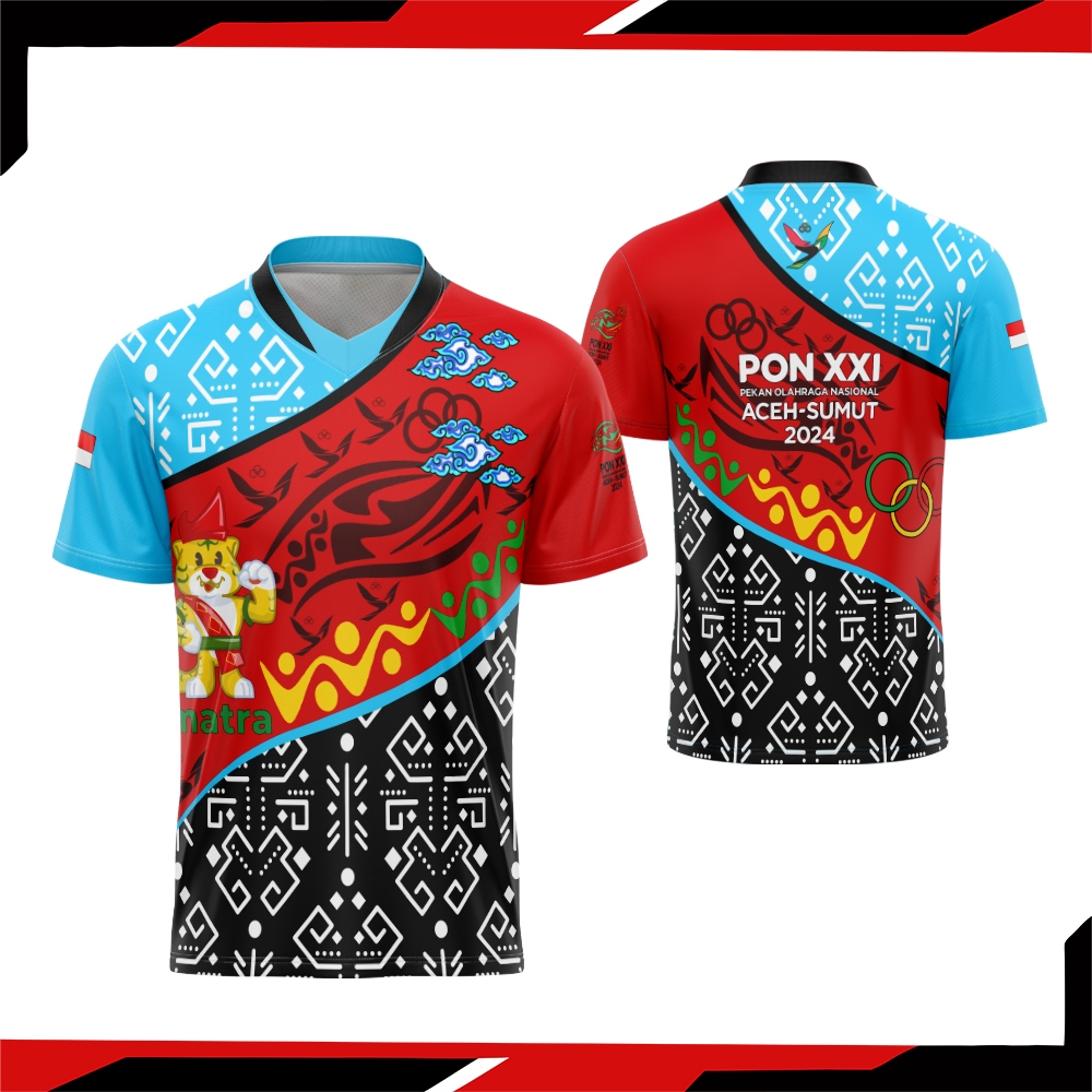 Baju Pon XXI Aceh Sumut 2024 /Baju Olahraga Pon Aceh Terbaru /Jersey PON XXI ACEH SUMUT Fullprint