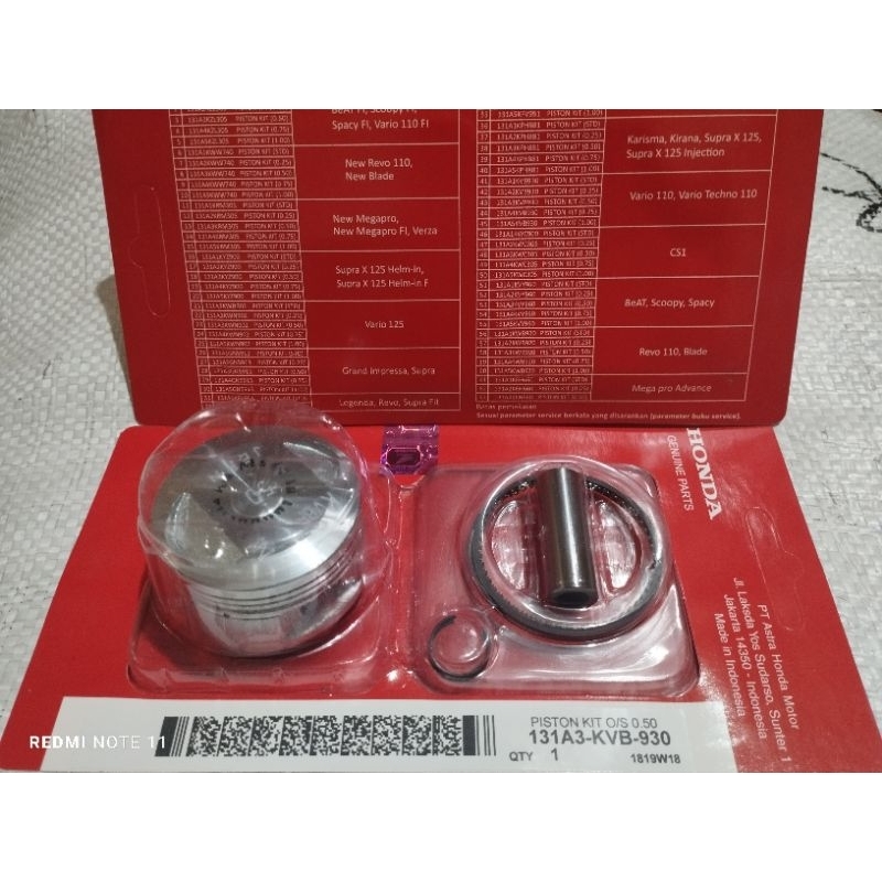 PISTON KIT VARIO 110 KARBU OS 50 KVB SEHER SET VARIO KARBU OS 50 KVB
