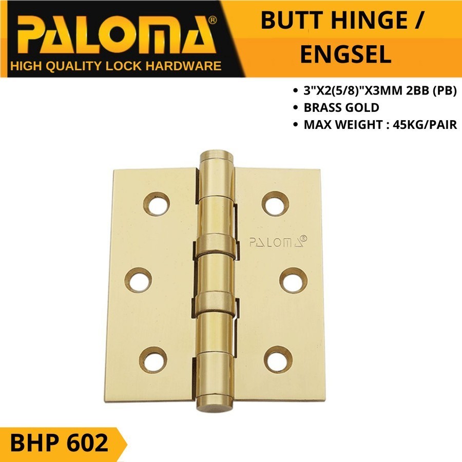 ENGSEL JENDELA PALOMA BHP 602 ENGSEL PALOMA JENDELA 3 INCH KUNING GOLD