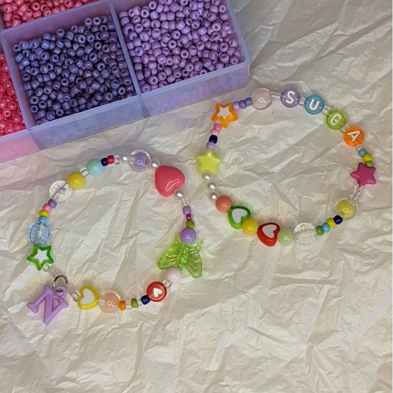 beads bracelet | initial beads bracelet | gelang manik nama | gelang manik inisial