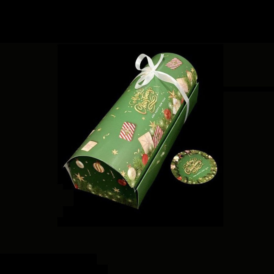 

(10 pcs) dus bolu gulung tutup bulat box rollcake kardus hantaran natal christmas xmas ukuran 25x10x9cm