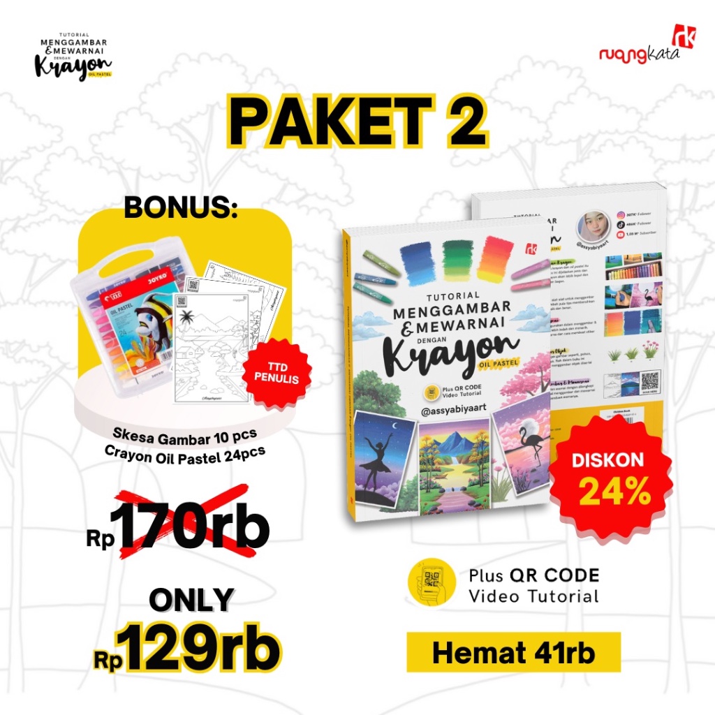 Buku Mewarnai - Tutorial Menggambar &amp; Mewarnai Dengan Krayon Oil Pastel - @assyabiyaart - RuangKata