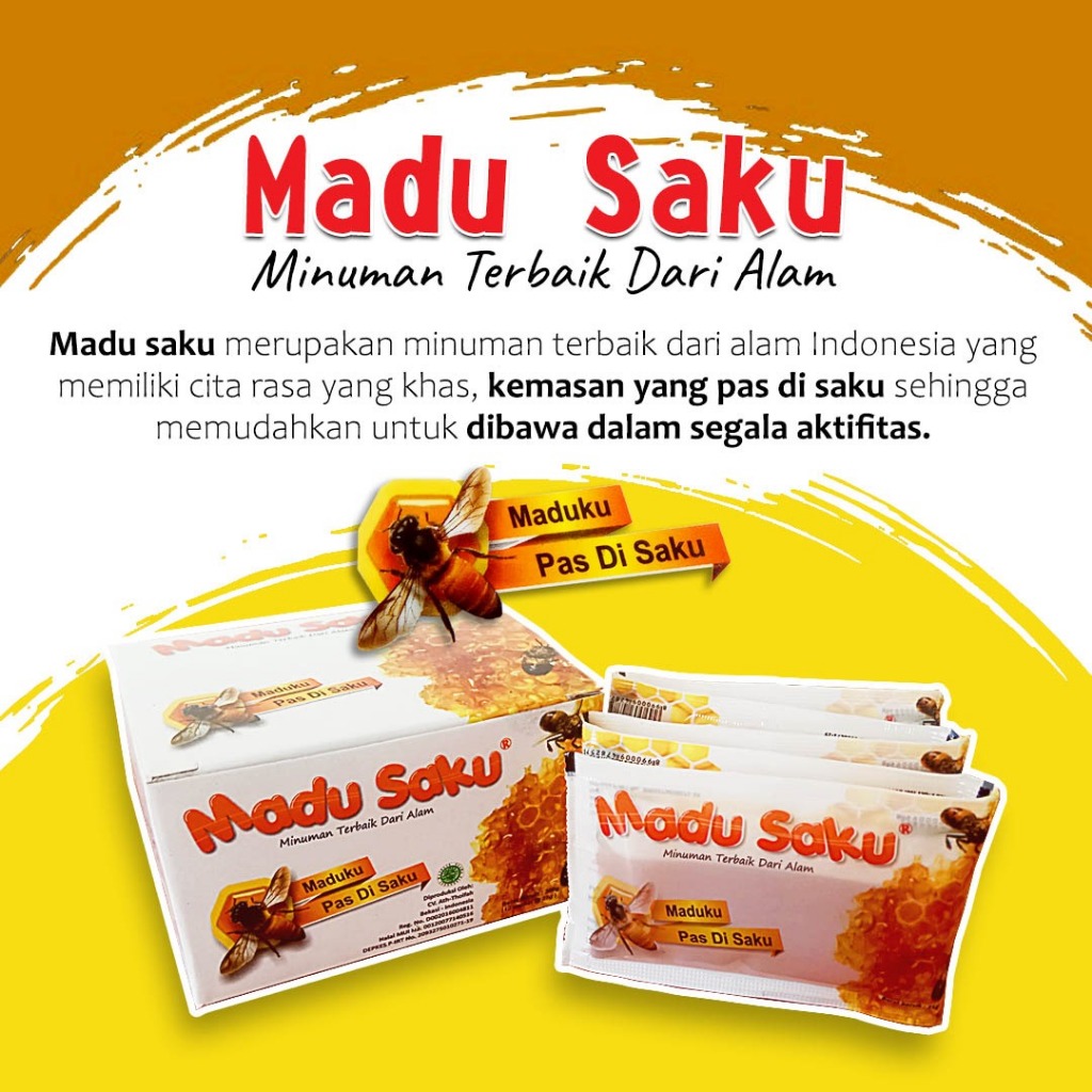 

Madu Saku / Madu Sachet ORIGINAL MADU ASLI - Box of 12 Sachets