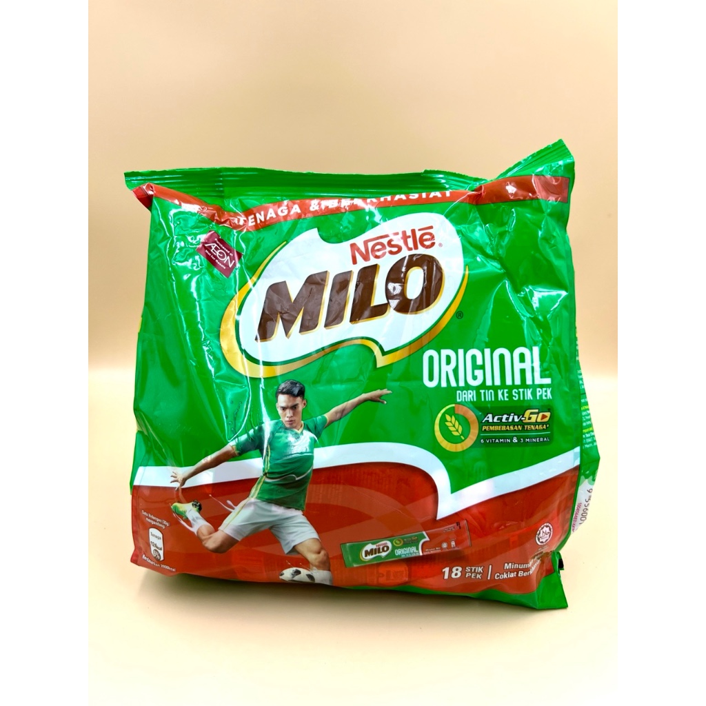 Milo 3 in 1 Malaysia Original Sachet Isi 18 Stik