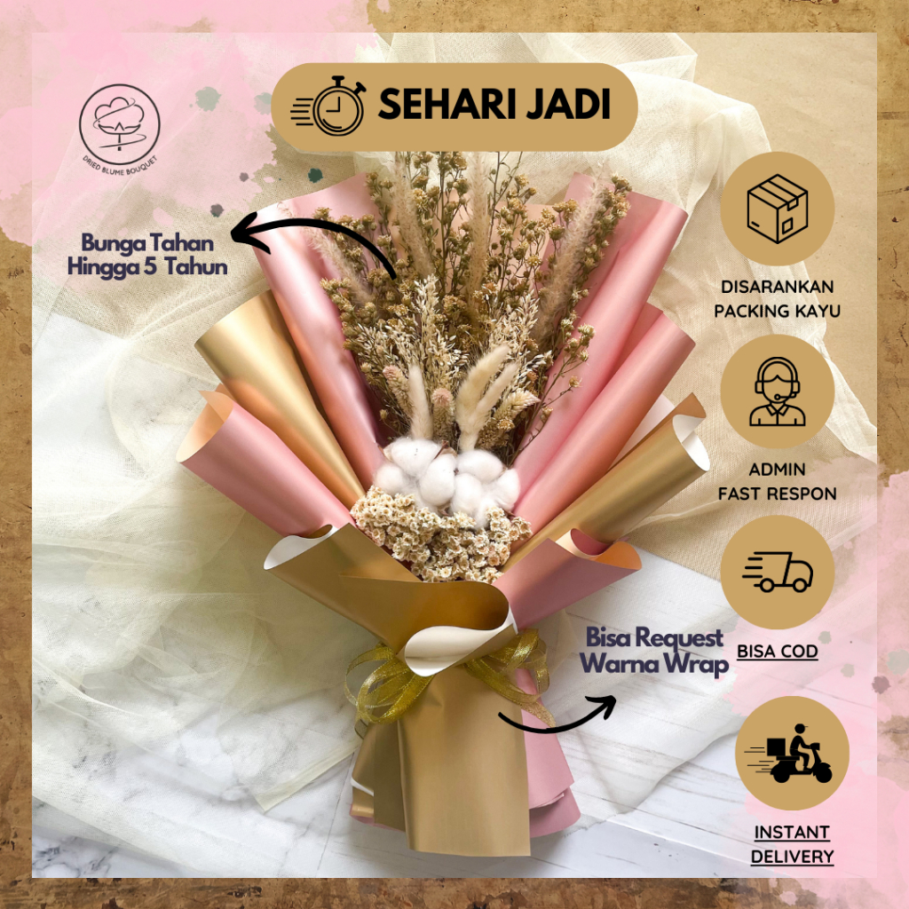 Hand Bouquet Wedding Engagement Jakarta Hadiah Buket Bunga Wisuda Dried Flower Hadiah Anniversary Is