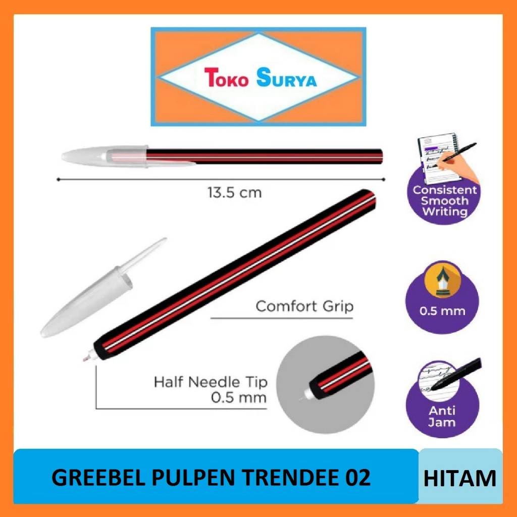 

Pulpen Greebel Trendee 02 Hitam (Pcs)