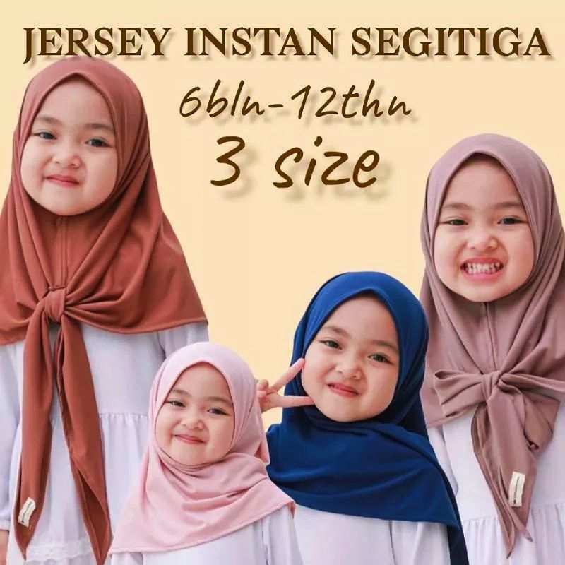 Hijab Instan Segitiga Anak / Instan Segitiga / Kerudung Instan Segitiga / Kerudung Anak Instan / Hij